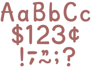 Deep Rose 4" Modern Classic Letters Combo Pack