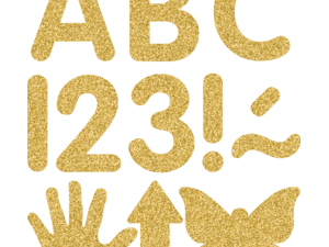 Gold Glitz 2" Classic Self-Adhesive Letters Uppercase