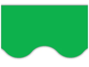 Green Scalloped Border Trim
