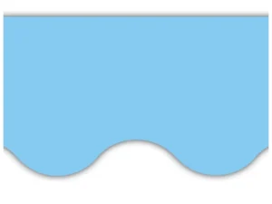 Light Blue Scalloped Border Trim