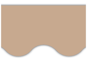 Light Brown Scalloped Border Trim