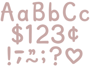 Light Mauve 4" Modern Classic Letters Combo Pack