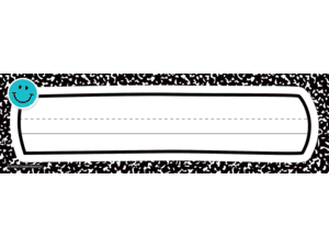 Cool for School Composition Flat Name Plates