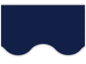 Navy Blue Scalloped Border Trim