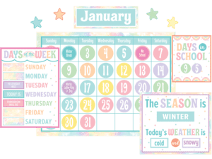 Pastel Pop Calendar Bulletin Board
