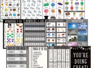 Modern Farmhouse Early Learning Small Poster Pack