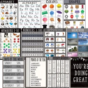 Modern Farmhouse Early Learning Small Poster Pack