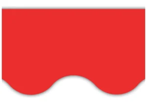 Red Scalloped Border Trim