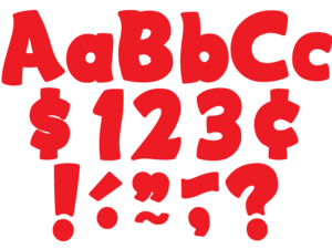 Red Funtastic 4" Letters Combo Pack