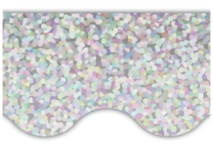 Silver Sparkle Scalloped Border Trim