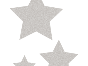 Silver Glitz Stars Accents - Assorted Sizes