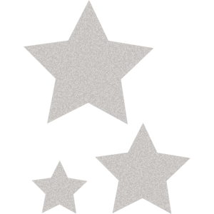 Silver Glitz Stars Accents - Assorted Sizes