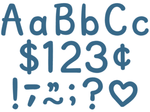 Slate Blue 4" Modern Classic Letters Combo Pack