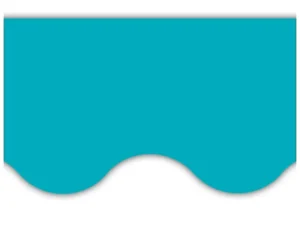 Teal Scalloped Border Trim