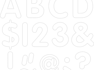 White 2" Classic Letters Uppercase Pack