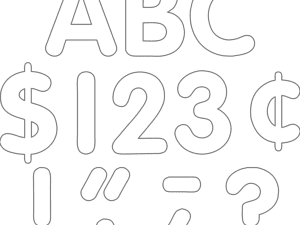 White Classic 4" Letters Uppercase Pack