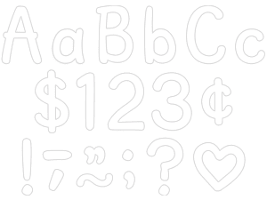 White 4" Modern Classic Letters Combo Pack