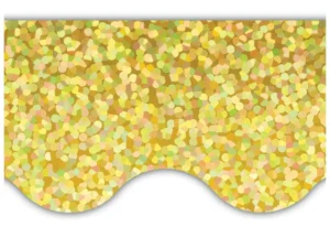 Yellow Sparkle Scalloped Border Trim