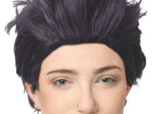 Anime black spike wig