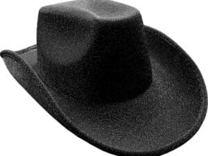 Hat Black cowboy Glitter look