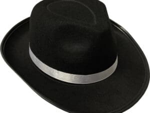 Black deluxe fedora hat