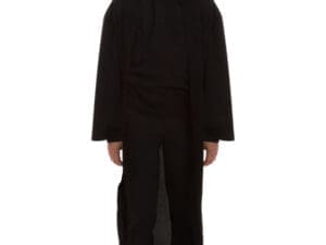 kids black hooded robe