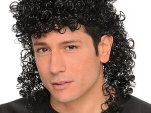 Curly Black Mullet