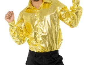 Mens Gold disco shirt
