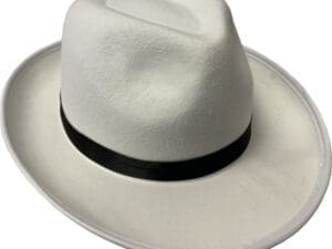 White Fedora Deluxe hat