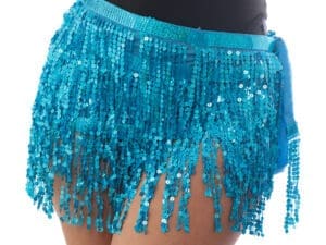 Tassel Sequin skirt blue