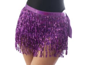 Tassel Sequin Skirt Purple