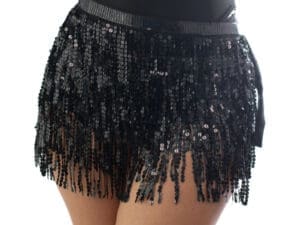 Tassel Sequin Skirt Black