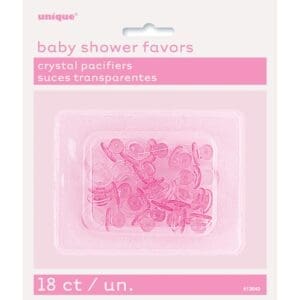 13640 18 PACIFIER 1'' PINK CRYSTL FA