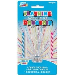 37538 CANDLE HOLDER 8 FLASHING