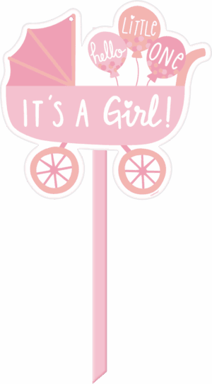 191384 YARD SIGN BABY GIRL