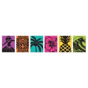 56434 LUAU SILHOUETTE BANNER