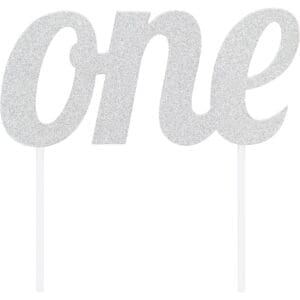 324534 CAKE TOPPER SILVER ONE