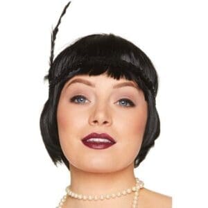 88444 20S FLAPPER HEADBAND BLACK