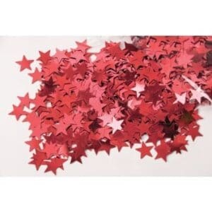 1802R CONFETTI STARS RED